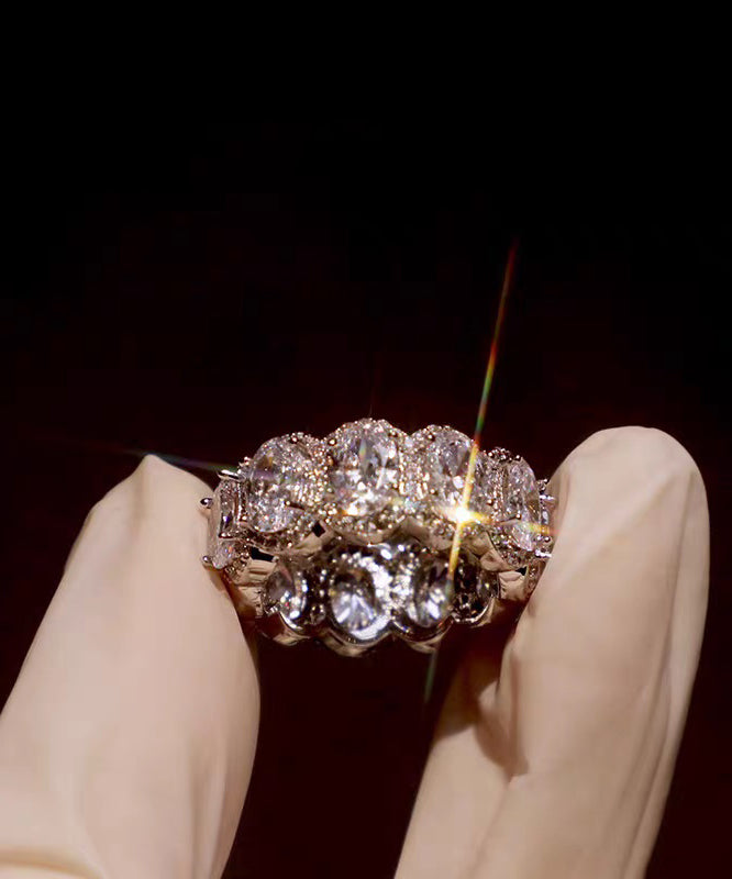 Boho Silk Alloy Zircon Open Rings