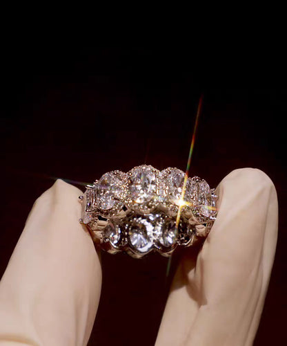 Boho Silk Alloy Zircon Open Rings
