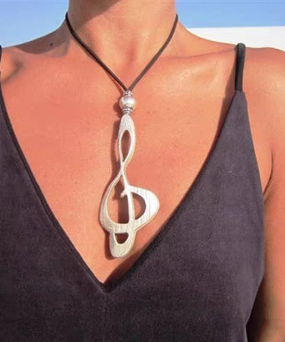 Boho Silver Alloy Leather Pearl European American Pendant Necklace