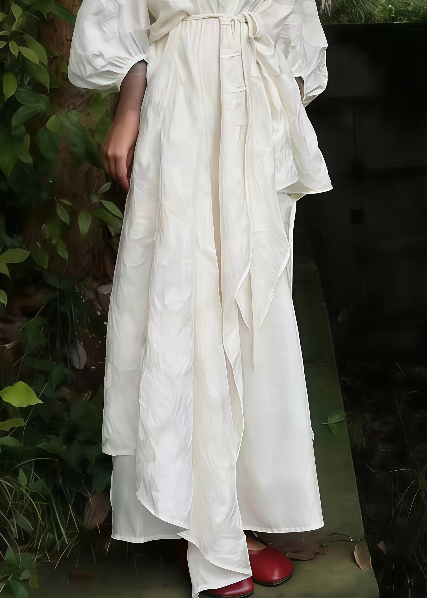 Boho White Oversized Jacquard Cotton Cardigan And Long Dress 2 Piece Outfit Spring