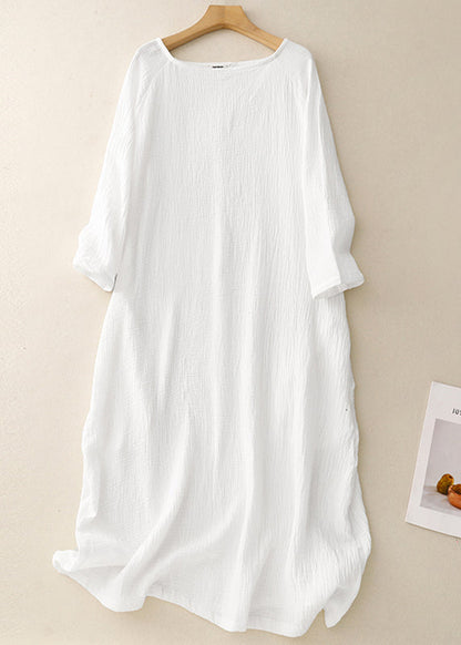 Boutique Blackish Green Oversized Cotton Holiday Dress Spring