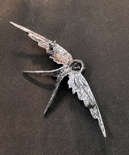 Boutique Blue Sterlling Silver Zircon Bird Brooches