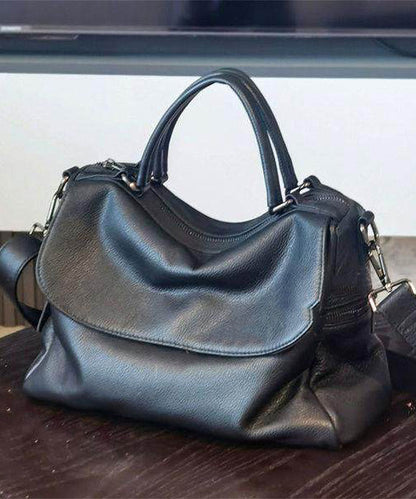 Boutique Brown Large Capacity Versatile Calf Leather Tote Bag