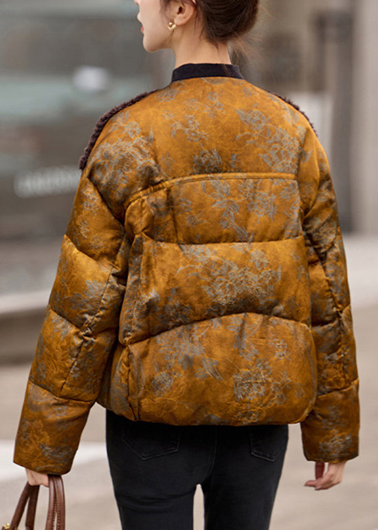 Boutique Faux Fur Patchwork Duck Down Jackets Winter