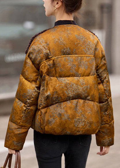 Boutique Faux Fur Patchwork Duck Down Jackets Winter