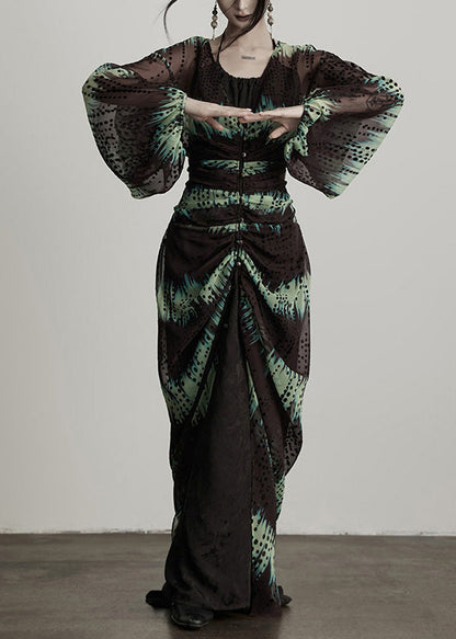 Boutique Green V Neck Nail Bead Silk Cardigans Spring