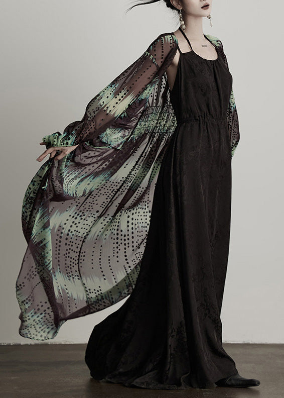 Boutique Green V Neck Nail Bead Silk Cardigans Spring