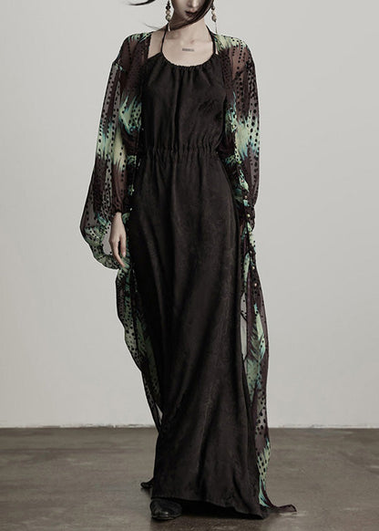 Boutique Green V Neck Nail Bead Silk Cardigans Spring