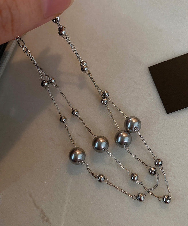 Boutique Grey Starry Sky Baroque Pearl Necklace