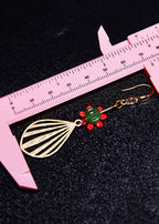 Boutique Jade Gilding Sector Drop Earrings