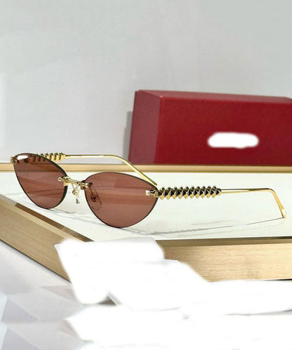 Boutique Mulberry Metal Patchwork Frameless UV Protection Sunglasses