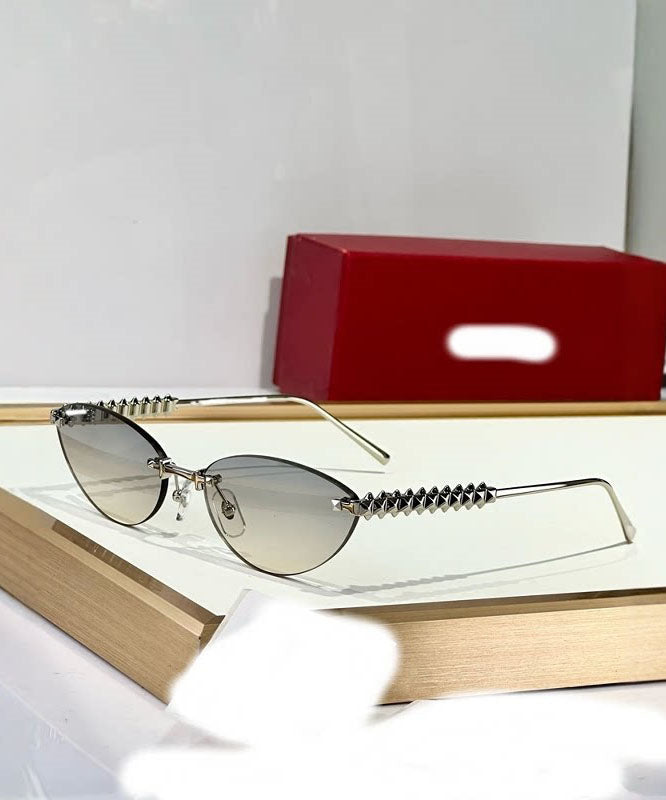 Boutique Mulberry Metal Patchwork Frameless UV Protection Sunglasses