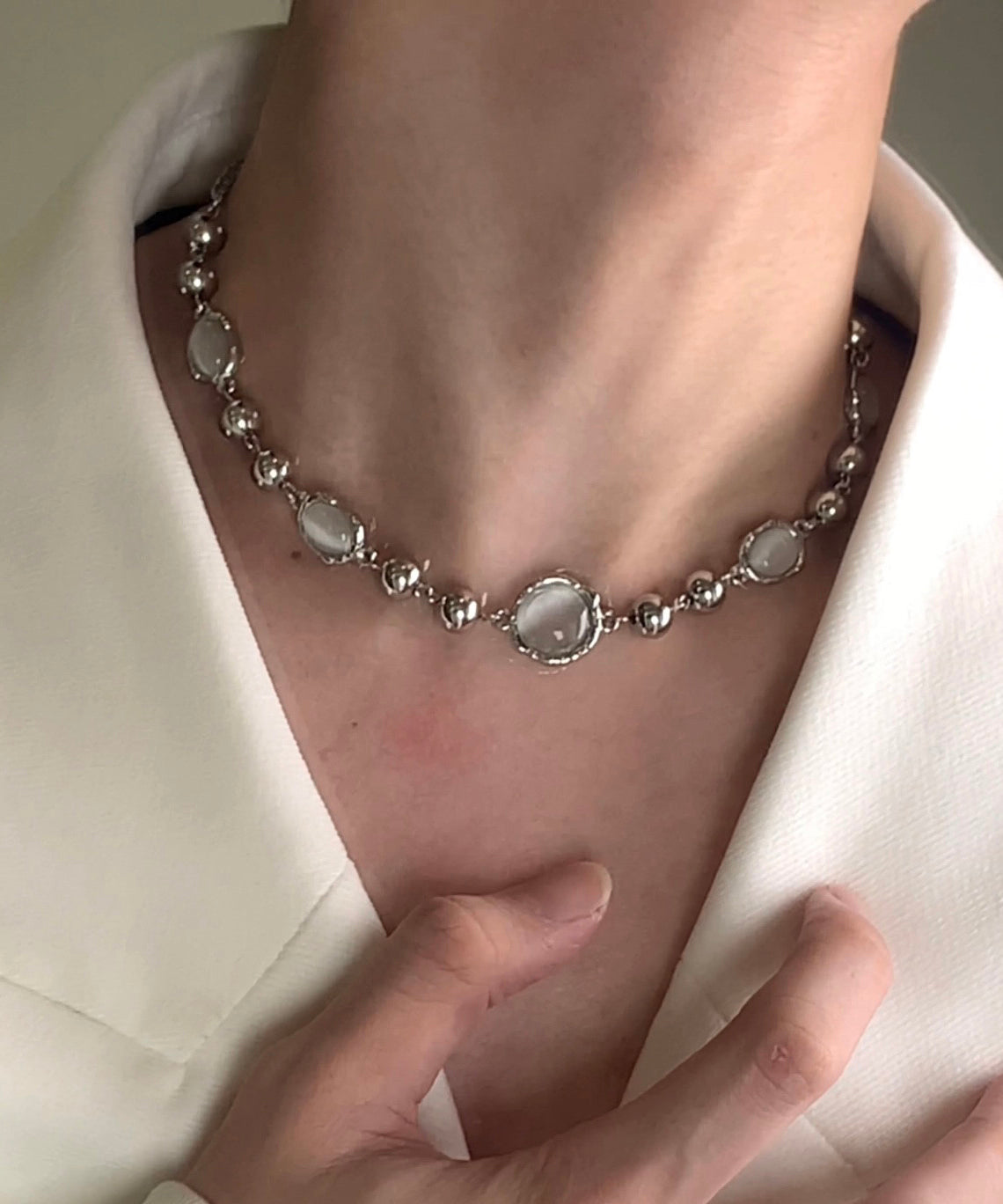 Boutique Opal High Quality Tungsten steel Choker