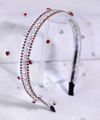 Boutique Red Acrylic Zircon Hollow Out HairPiece