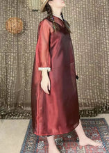 Load image into Gallery viewer, Boutique Red Lace Patchwork Organza Dresses Summer
