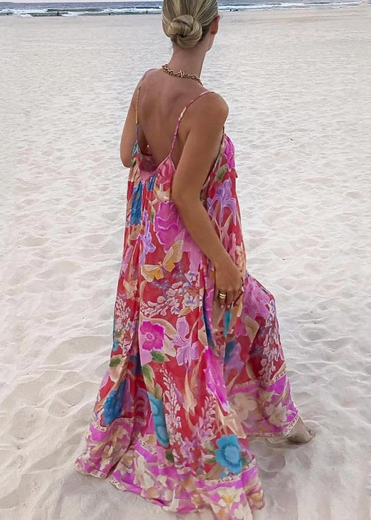 Boutique Red Oversized Print Sundress Summer