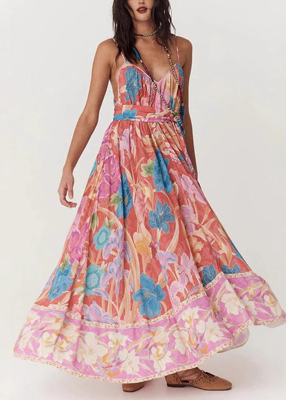 Boutique Red Oversized Print Sundress Summer