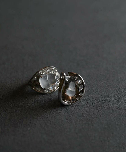 Boutique Silk Alloy Zircon Crystal Gourd Stud Earrings
