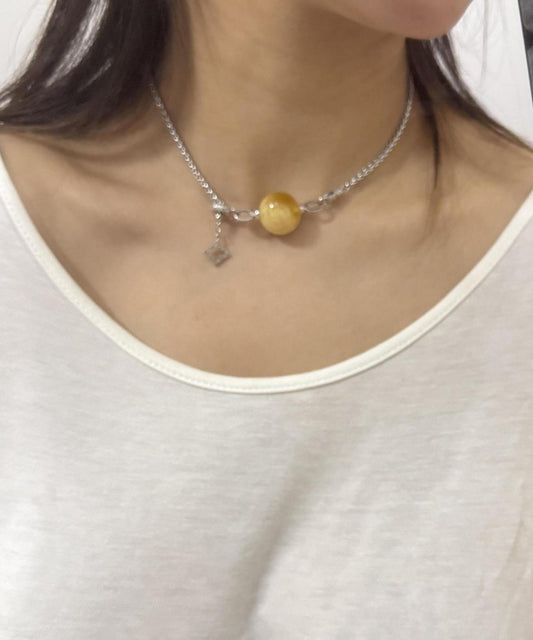 Boutique Silk Sterling Silver Pearl Rotate Lariat Necklace