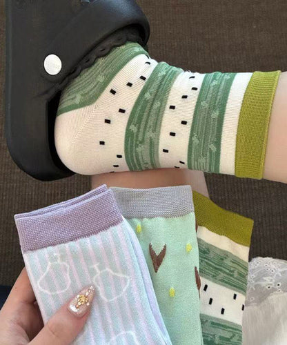 Boutique Simple Versatile Breathable Graffiti Mid Calf Socks