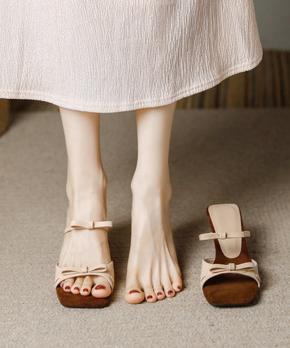 Boutique Splicing Wedge Silver Faux Leather Slide Sandals