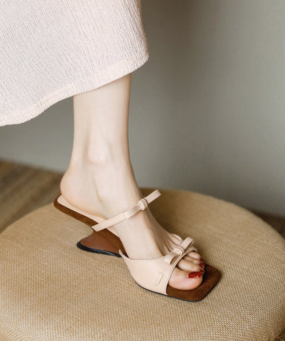 Boutique Splicing Wedge Silver Faux Leather Slide Sandals