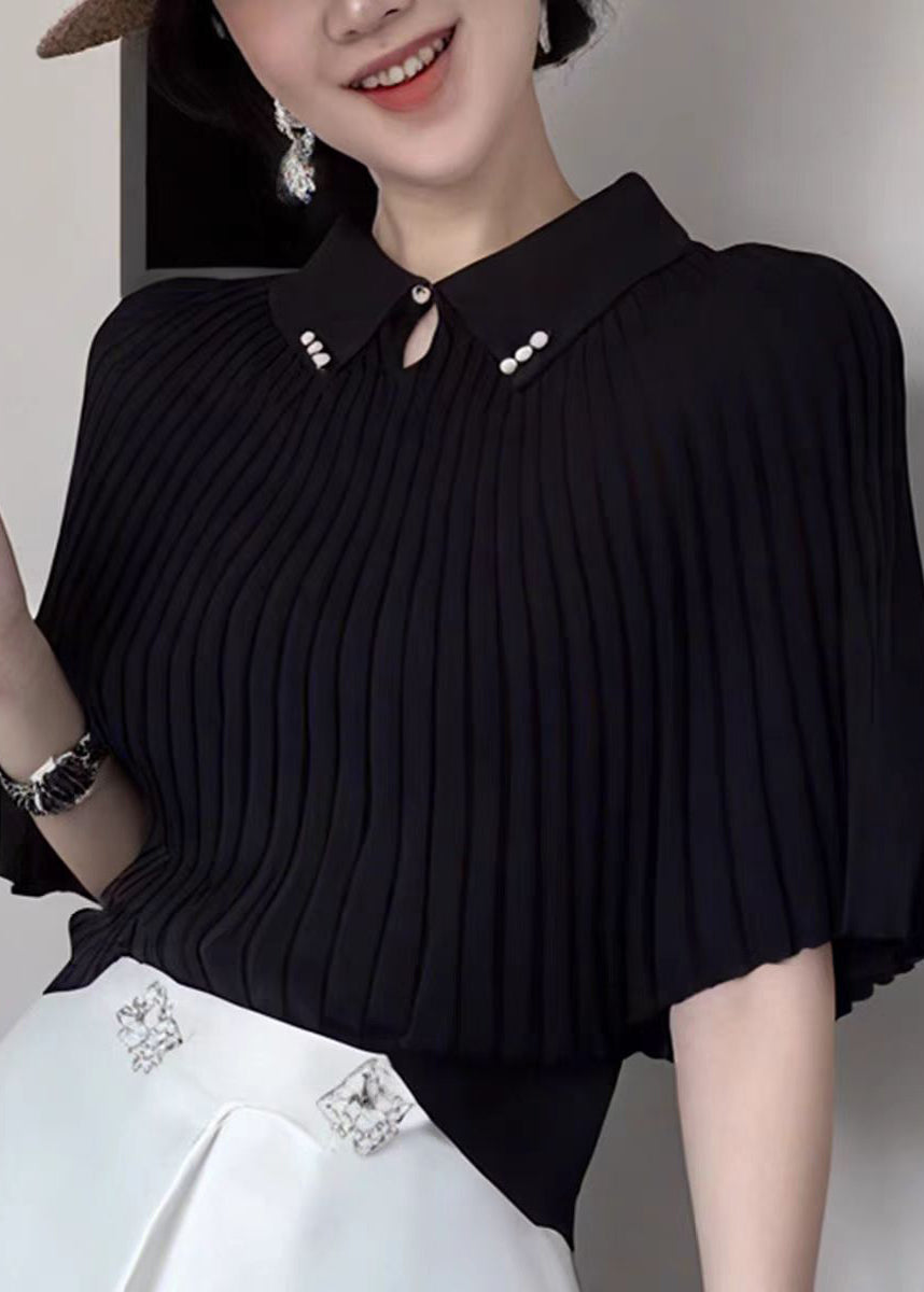 Boutique White Peter Pan Collar Knit Sweaters Cloak Sleeves