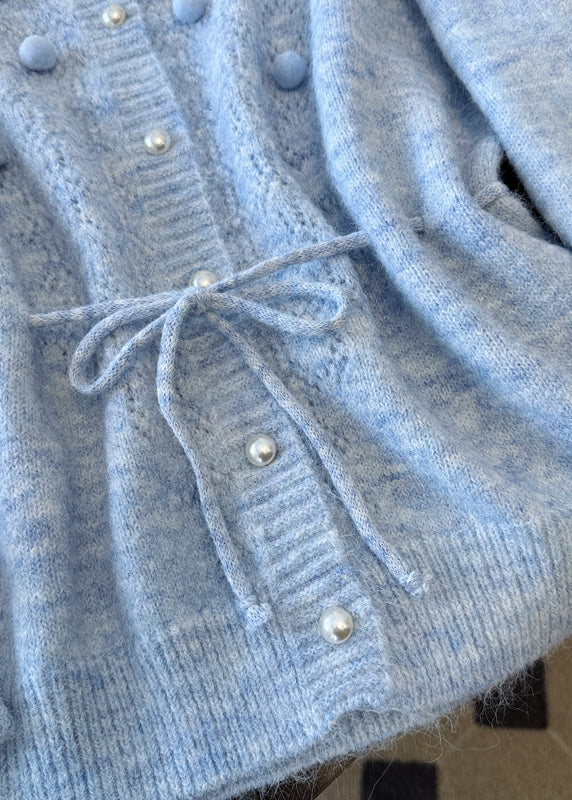 Boutique Yellow Hollow Out Floral Knit Cardigans Spring