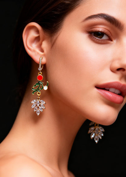 Boutique Zircon Gilding Metal Drop Earrings