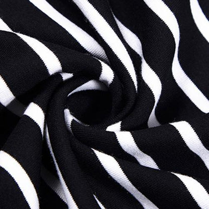 Brand Oversized Women Clothing Loose Casual Cotton Striped Dress