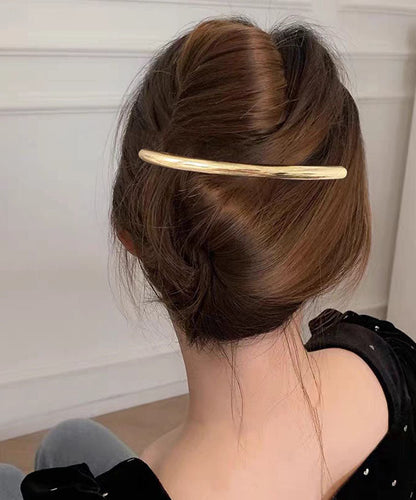 Brief Gold Copper Overgild Asymmetrical Hairpin
