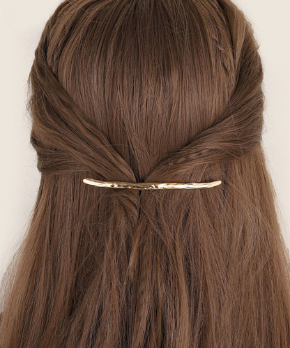 Brief Gold Copper Overgild Asymmetrical Hairpin