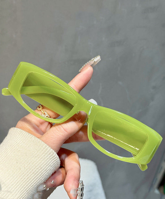 Brief Green Resin Anti Blue Light Sunglasses
