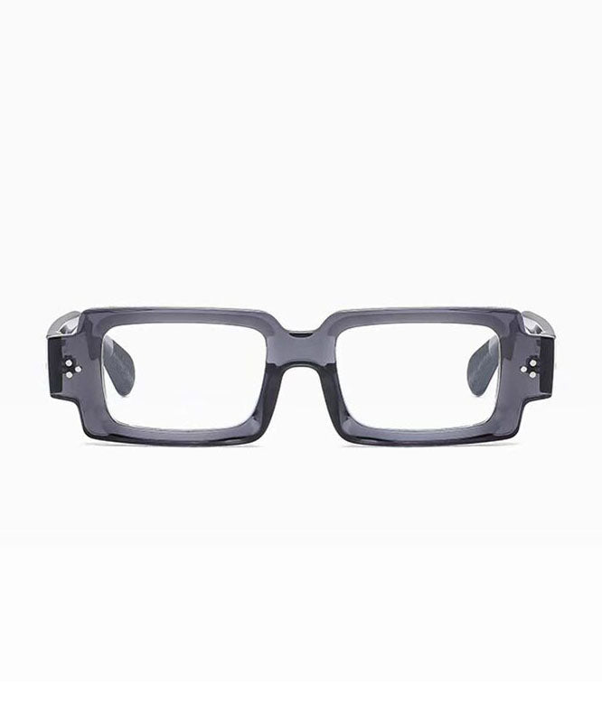 Brief Green Resin Square Rivet Sunglasses