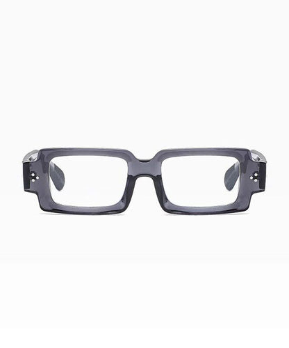 Brief Green Resin Square Rivet Sunglasses