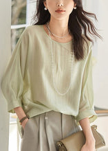 Load image into Gallery viewer, Brief Light Purple O-Neck Patchwork Shirts Fall