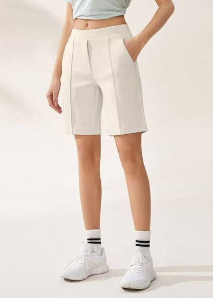 Brief White High Waist Modal Cotton Running Half Tights