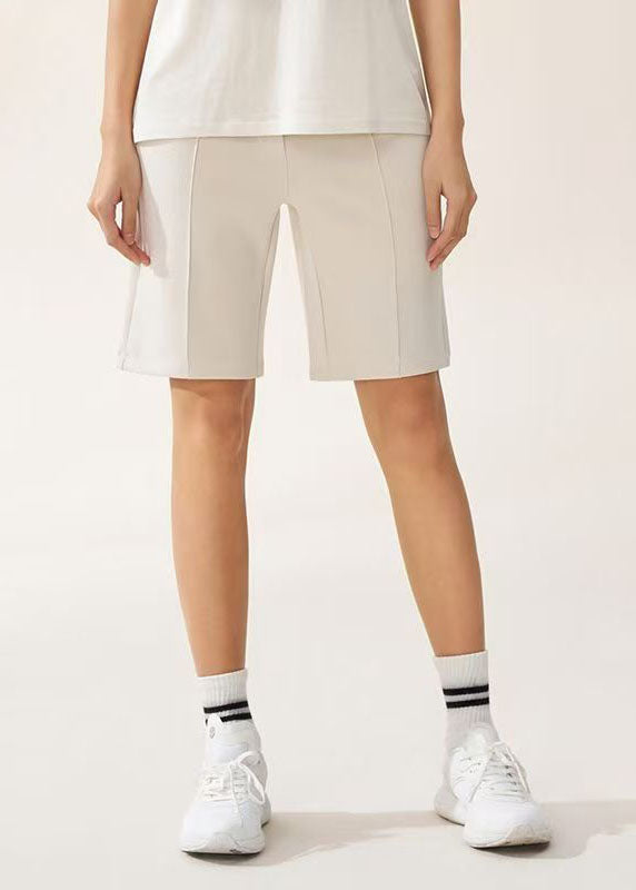 Brief White High Waist Modal Cotton Running Half Tights
