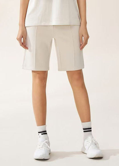Brief White High Waist Modal Cotton Running Half Tights