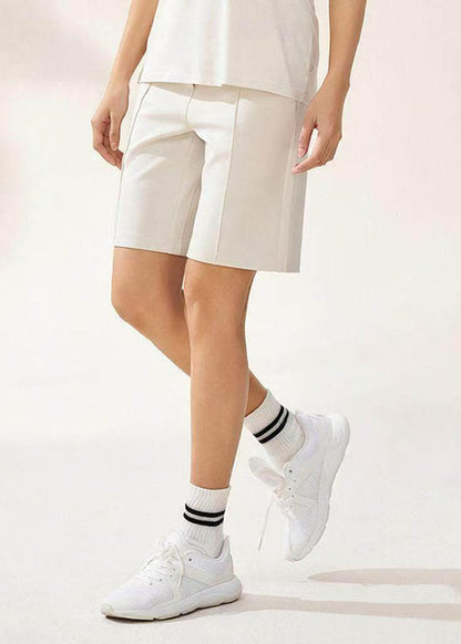 Brief White High Waist Modal Cotton Running Half Tights