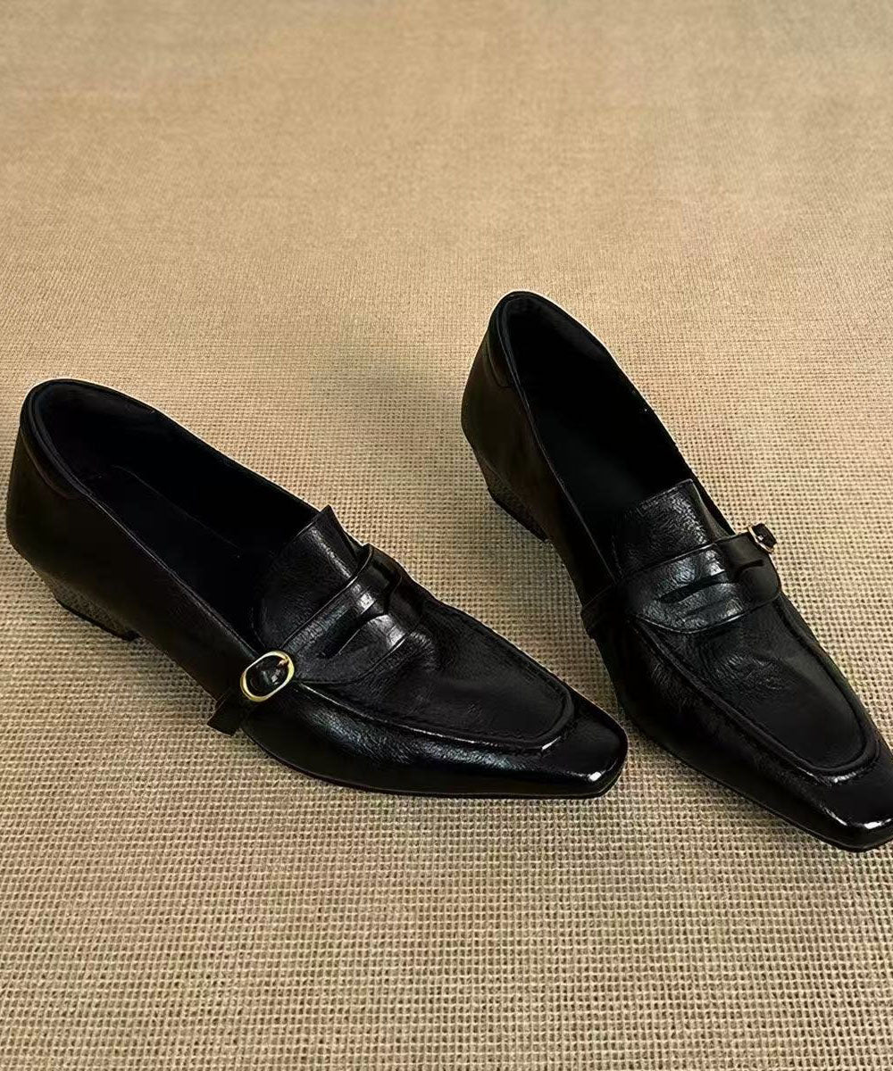 Brown Loafer Shoes Faux Leather Plus Size  Loafers For Women