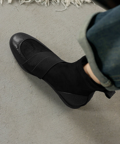 Brown Suede Casual Splicing Comfortable Boots