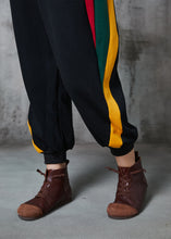 Load image into Gallery viewer, Casual Black Oversized Patchwork Warm Fleece Harem Pants Spring