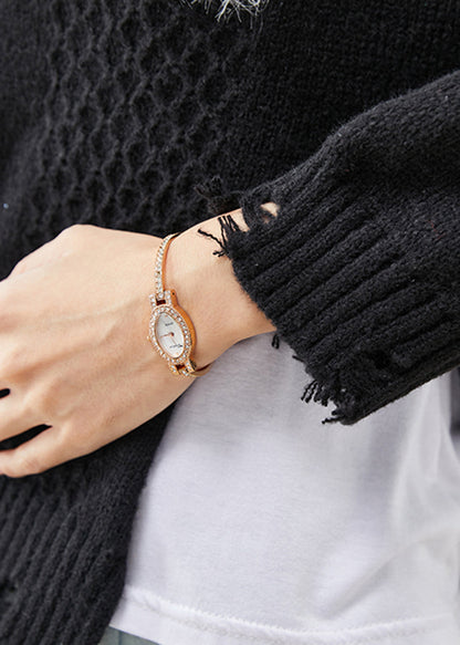 Casual Black Side Open Knit Ripped Sweaters Winter