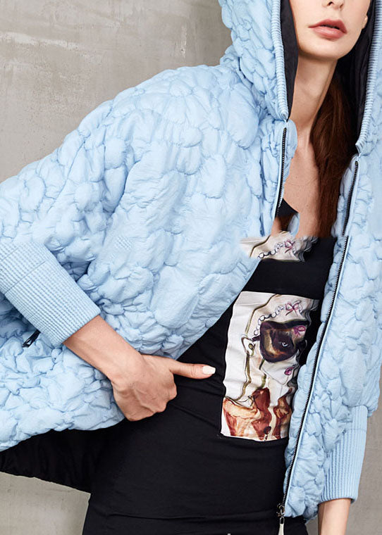 Casual Blue Hooded fashion cotton blend Puffer Jacket Winter