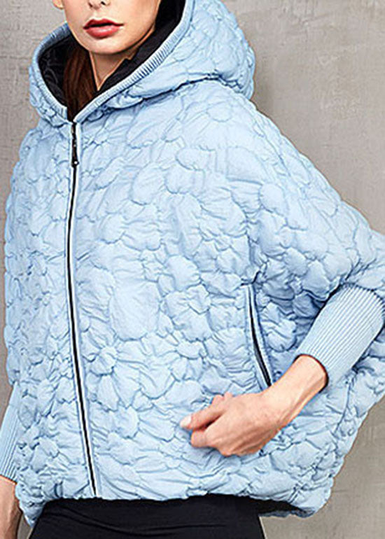 Casual Blue Hooded fashion cotton blend Puffer Jacket Winter