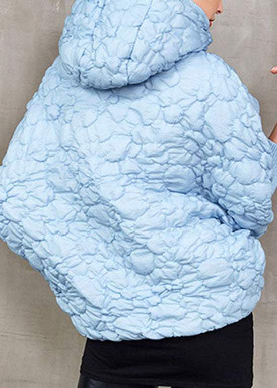 Casual Blue Hooded fashion cotton blend Puffer Jacket Winter