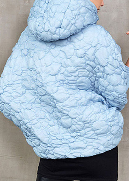 Casual Blue Hooded fashion cotton blend Puffer Jacket Winter