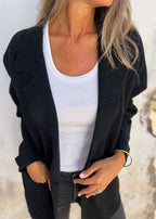 Casual Khaki Peter Pan Collar Pockets Coats Fall