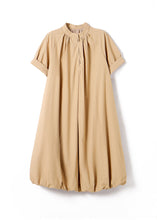 Load image into Gallery viewer, Casual Light Grey Stand Collar Button Cotton Long Dress Summer